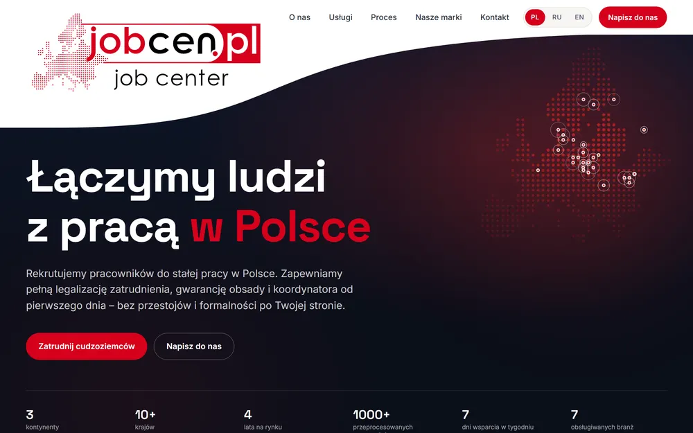 Zrzut ekranu strony Jobcen